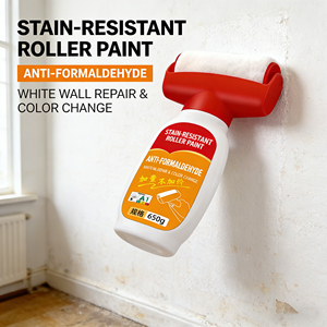 Bunkerway Acrylic Interior Wall Repair <b>Coating</b> Liquid <b>Paint</b> with Titanium Dioxide for Home Use Brush & Roller Application - Product Image 5