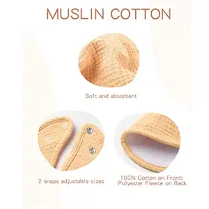 Kain Muslin cetak dapat disesuaikan celemek bayi liur bayi kain Lap-bahu organik katun oto untuk uniseks anak laki-laki anak perempuan