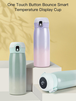 Bouteille Thermos intelligente de haute qualité en acier inoxydable 316, Double paroi, un bouton poussoir, à rebond