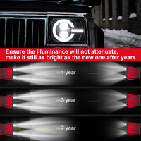 Feux de signalisation ambrés LOYO pour camion, phares LED 5X7" 7X6'' carrés à faisceau scellé avec DRL pour Toyota Hilux Pickup