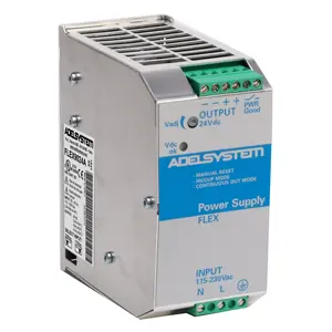 Alimentation électrique industrielle Adelsystem FLEX9024A 120W 24V DC sur rail DIN, entrée 115-230VAC, sortie simple - Product Image 1