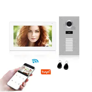 Timbre plateado impermeable IP65 para puerta de casa, sistema de intercomunicación multiapartamento con vídeo, gran oferta, 2023