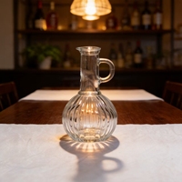 Bouteilles à huile et vinaigre en verre pour cuisine avec bouchon en liège souple, réutilisables, transparentes, pour la cuisson à domicile