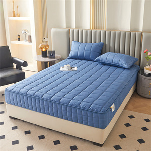 Wholesale Simple Anti-Fouling Waterproof Bed Cover Solid Color Mattress Protector <strong>Fitted</strong> <strong>Sheet</strong> for Home Hotel - Product Image 6