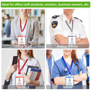 Porta Tarjetas Deslizante Acrílico B7 al por Mayor, Porta Identificación, Porta Credencial Vertical, Protector de Tarjeta de Identificación <span class=keywords><strong>para</strong></span> Oficina, <span class=keywords><strong>Enfermera</strong></span>, Profesor - Product Image 6
