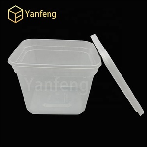 Recipientes Cuadrados Transparentes para Alimentos de 8/16/32 oz, Aptos para Microondas, Herméticos, para Helado, Mantequilla, Yogur y Queso - Product Image 3