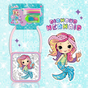 Individuelles DIY Kinder Zeichen runde Einhorn-Edelstein-Gemüse Crossbody-Geldbörse Kindergeschenk eigene Tasche erstellen - Product Image 2