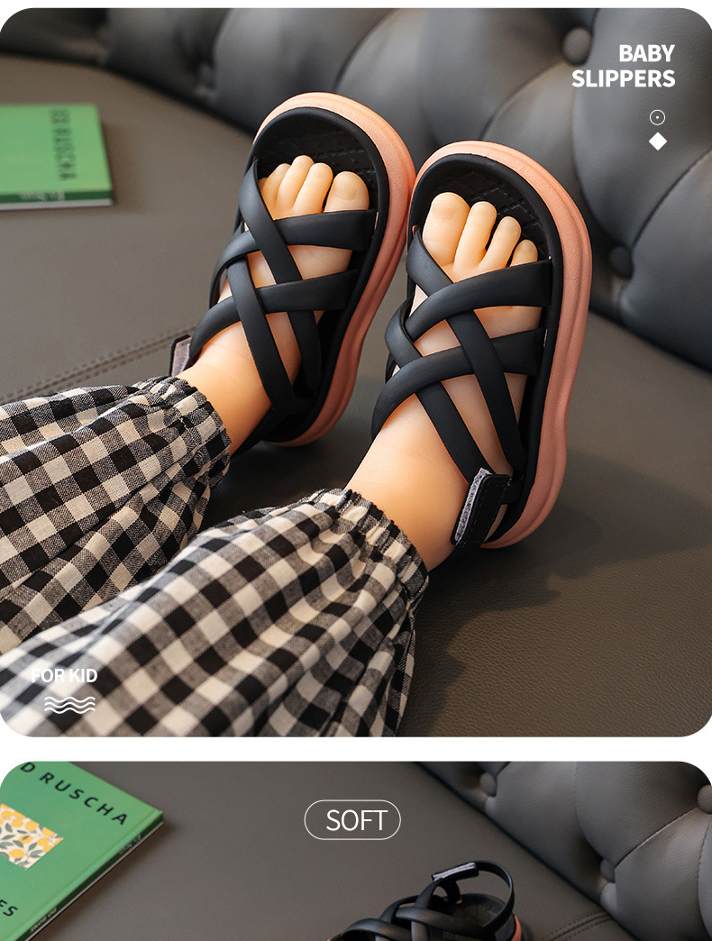 Fashionable Sandals for Teens PVC Rubber Summer Sandals for Kids Girl Shoes