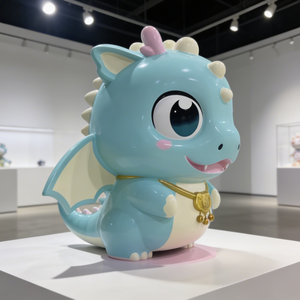 Sculpture de <span class=keywords><strong>dragon</strong></span> <span class=keywords><strong>chinois</strong></span> en fibre de verre personnalisée, peinte à la main, dorée, grande mascotte de <span class=keywords><strong>dessin</strong></span> animé, avec structure en acier résistante aux intempéries pour centre commercial - Product Image 4