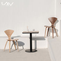 Chaises de salle à manger Norman Cherner en contreplaqué courbé plaqué noyer, design moderne, prêtes à être expédiées