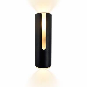Applique murale cylindrique moderne SHIZI, éclairage vertical haut/bas, en aluminium noir, pour intérieur/extérieur, lampe de lavage verticale, couloir, hôtel, OEM - Product Image 2
