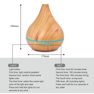 Aroma Diffuser 400Ml Ultrasonic <b>Humidifier</b> With Led Light For Home Office Desk Use - Product Image 4
