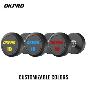 Manubrio OKPRO Commerciale in Gomma Naturale Nera per <span class=keywords><strong>Palestra</strong></span> Progettato per Clienti con Pesi in Lbs e <span class=keywords><strong>Kg</strong></span> - Product Image 5