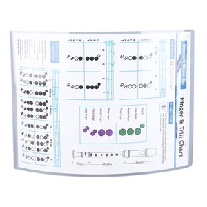 Tabla de digitación de <span class=keywords><strong>flauta</strong></span>, 8 agujeros, tabla de <span class=keywords><strong>acordes</strong></span> de clarinete, hoja de práctica de espectro de <span class=keywords><strong>acordes</strong></span> <span class=keywords><strong>para</strong></span> estudiantes principiantes - Product Image 3