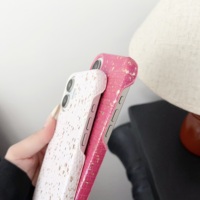 Conception personnalisée supérieure pour IPhone Mobile couverture de téléphone portable Bling Bling Pu étui de téléphone de luxe en cuir