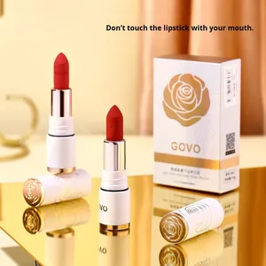 Son môi lụa nở govo-Nhung mờ không trọng lượng, cốc chống dính cả ngày, trà sữa đậu đỏ, chống nhòe & dưỡng ẩm - Product Image 1