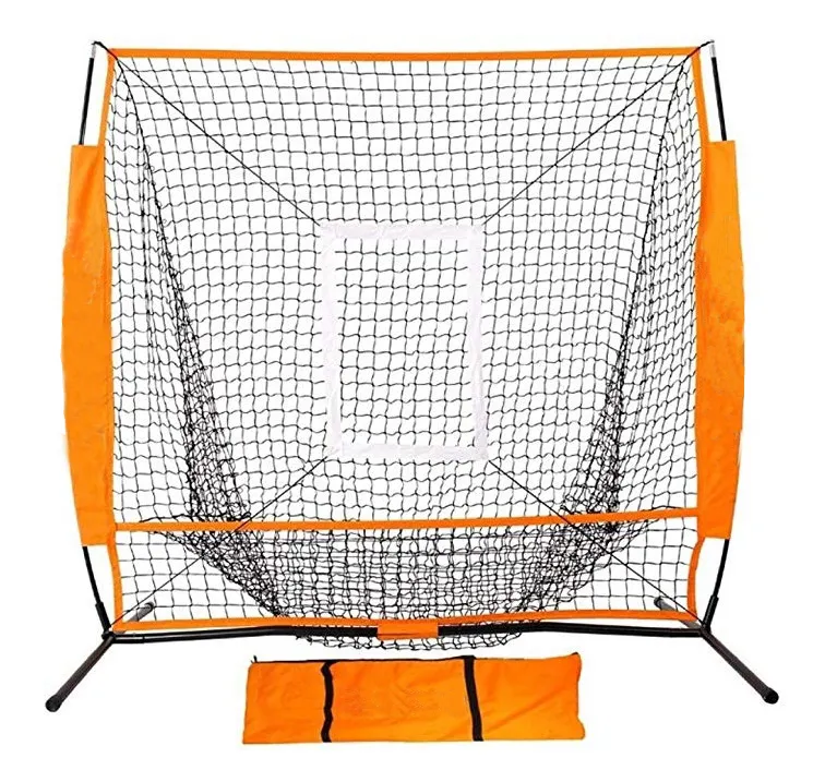 Baseball Netten Voor Batting & Pitching 5X5 Met Draagbare Praktijk Netto W/Boog Frame & Strike Zone doel