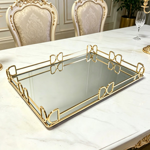 <span class=keywords><strong>Plateau</strong></span> décoratif en <span class=keywords><strong>fer</strong></span> <span class=keywords><strong>forgé</strong></span> et <span class=keywords><strong>verre</strong></span> miroir carré, style européen luxe léger, pour <span class=keywords><strong>table</strong></span> basse de <span class=keywords><strong>salon</strong></span> et entrée, transfrontalier - Product Image 4