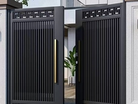 Weifang Yuerui elektrische aluminiumlegering poedercoating roestvrij waterdicht aanpasbare afmetingen schuifbare vouwbare toegangspoort