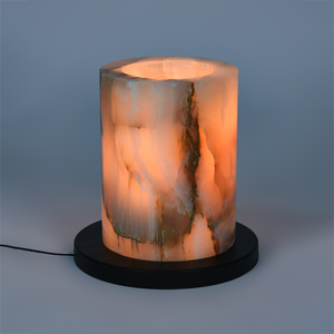 Natural Alabaster Table Lamp Translucent Stone Ambient nights <b>Light</b> for Bedroom Living Room Hotel Bedside lamp OEM ODM Factory - Product Image 5