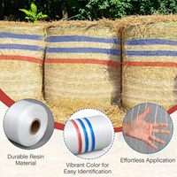 Filet d'emballage robuste en PEHD pour balles de foin rondes, protection UV, pour ensilage agricole, 1,23 m x 3000 m