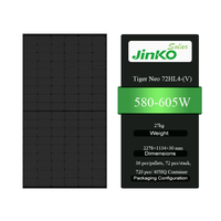 Panel Surya Monofacial Jinko Solar Tipe-N Half Cell JKM 72HL4-V 580W-605W Grade-A Bingkai Perak Efisiensi 23,42% untuk Rumah