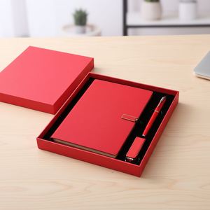 Coffret Cadeau d'Affaires Innovant Très Vendu : Carnet de Notes, Agenda et Stylo Personnalisés en Boîte Noire de Luxe pour Dirigeant - Product Image 3