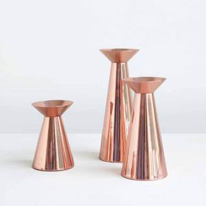 Portavelas de cobre decorativo de último diseño para centros de mesa de boda decoración portavelas de suelo de aluminio - Product Image 1