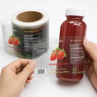 Étiquettes de bouteilles personnalisées en BOPP transparent autocollantes écologiques imperméables Impression couleur intégrale Emballage nutritionnel
