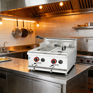 <span class=keywords><strong>Friteuse</strong></span> à beignets professionnelle à gaz avec contrôle de température, <span class=keywords><strong>pour</strong></span> cuisinière à gaz naturel - Product Image 2