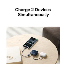 แบตสำรอง <span class=keywords><strong>Baseus</strong></span> PicoGo AC22 Ultra Mini พร้อมสาย USB-C ในตัว ความจุ 20000mAh 45W สีดำคอสมิก รุ่น E00294 มีสินค้าพร้อมส่ง - Product Image 5
