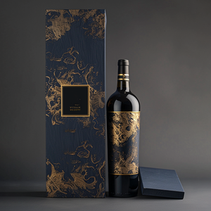 Boîte <span class=keywords><strong>cadeau</strong></span> en carton noir <span class=keywords><strong>de</strong></span> luxe pour vin rouge, avec impression personnalisée du logo, aimantée, haut <span class=keywords><strong>de</strong></span> gamme, pliable, pour <span class=keywords><strong>bouteille</strong></span> <span class=keywords><strong>de</strong></span> whisky ou <span class=keywords><strong>de</strong></span> vin - Product Image 6