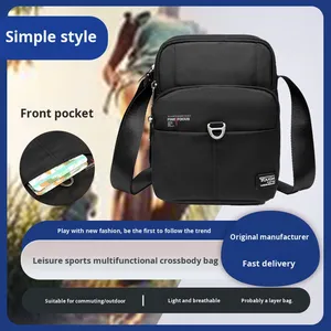 पुरुषों का फैशन वाटरप्रूफ बिजनेस क्रॉसबॉडी कंधे बैग ऑक्साइड कपड़े का सिक्का पर्स आकस्मिक यात्रा स्लिंग बैग चरित्र पैटर्न - Product Image 2