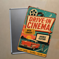Plaque Métallique Rétro Vintage avec Citation sur le Popcorn pour Soirée Cinéma, Décoration Murale pour Home Cinéma et Cave des Hommes, Art Mural, Panneau Métallique