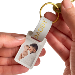 <span class=keywords><strong>Porte</strong></span>-clés Photo en <span class=keywords><strong>cuir</strong></span> Pu à Sublimation vierge, idée de cadeau d'anniversaire, de noël, de fête des pères, - Product Image 2