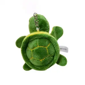OEM üretici sıcak satış yumuşak doldurulmuş oyuncaklar hayvan peluş kaplumbağa anahtarlık promosyon hediyeler için kaplumbağa peluş oyuncaklar anahtar zincirleri