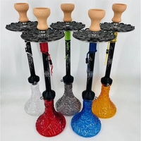 Chicha Moderne de Luxe en Aluminium avec Miroir, Écologique, à Tuyau Unique en Verre, pour Usage en Bar – Fournisseur Chinois