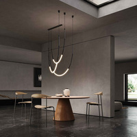 Lustre en métal et fer pour villa, salon, hôtel, escalier, lumière chaude 3000K, avec un design moderne, simple et luxueux, nouveauté 2023