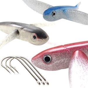 <span class=keywords><strong>Leurre</strong></span> de pêche en plastique souple de 17cm et 21cm, chaîne de marguerites, barre de thon, poisson volant balistique - Product Image 3