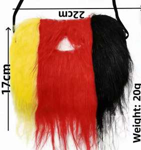 Set di Decorazioni per Tifosi della Nazionale Francese di Calcio: Parrucca e Barba Lunga Colorata per Sostenere i Propri Capi - Vendita all'Ingrosso - Product Image 5