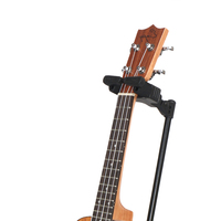 Support de violon portable en métal noir durable pour guitares, ukulélés et violons - Réglable et pliable, hauteur 42-69 cm