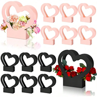 Boîte à fleurs en papier pour arrangement de bouquet, sacs cadeaux pour fleurs avec poignée, emballage imperméable, emballage floral, mariage, anniversaire, fête