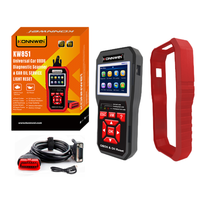 Dispositivo de inspección de código de problemas automático KW851, escáner de comprobación OBD2 para coche, herramienta de reinicio de luz de servicio de aceite para coche de 12V con protocolos OBD2