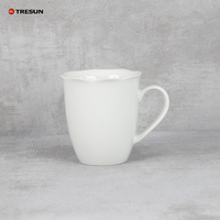 Ensemble de vaisselle 16 pièces en porcelaine fine pour restaurant hôtel français moderne en céramique blanc pur nordique ronde
