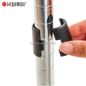 Estantes de apilamiento de almacenamiento ajustables personalizados Estante de alambre de acero de batería de 5 niveles cromado y estante para almacén - Product Image 4