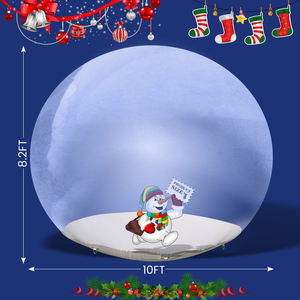10 أقدام ، وزينة عيد الميلاد من كلوريد البولي فينيل ، فقاعة عملاقة قابلة للنفخ شفافة - Product Image 3