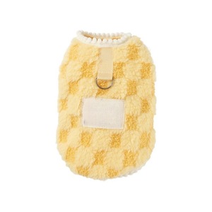 Teddy And Small <b>Dog</b> Cat Fleece <b>Sweater</b> Checkered Yellow Green Winter Autumn Vest Pet Clothes - Product Image 5