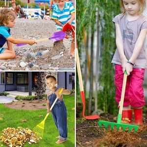 Ensemble d'outils <span class=keywords><strong>de</strong></span> jardin en métal pour enfants, outils <span class=keywords><strong>de</strong></span> cour, long <span class=keywords><strong>manche</strong></span> - Product Image 6