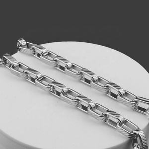 สร้อยคอเหล็กกล้าไร้สนิม ดีไซน์ทรงสี่เหลี่ยม สำหรับผู้ชาย สไตล์ฮิปฮอป เครื่องประดับส่วนบุคคล - Product Image 4