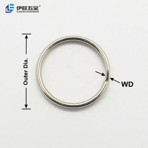 YIWANG Factory Supply 1.5x25MM Silver Split Key Chain <b>Ring</b> Connector <b>Keyring</b> - Product Image 3